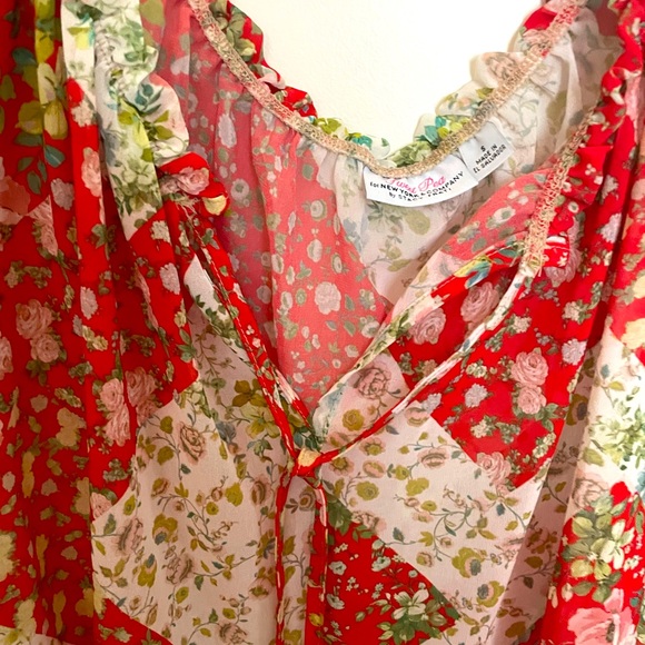 Floral and leopard print  blouse - Picture 3 of 3